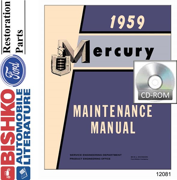1959 Ford Mercury Shop Service Repair Manual PDF