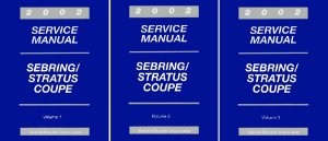 2002 Chrysler Sebring, Stratus Factory Shop Service Manual