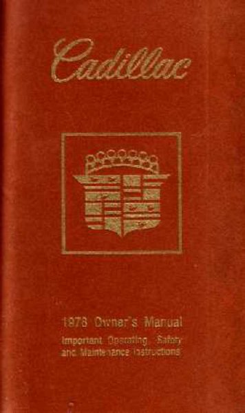 1978 Cadillac All Models Owner's Manual