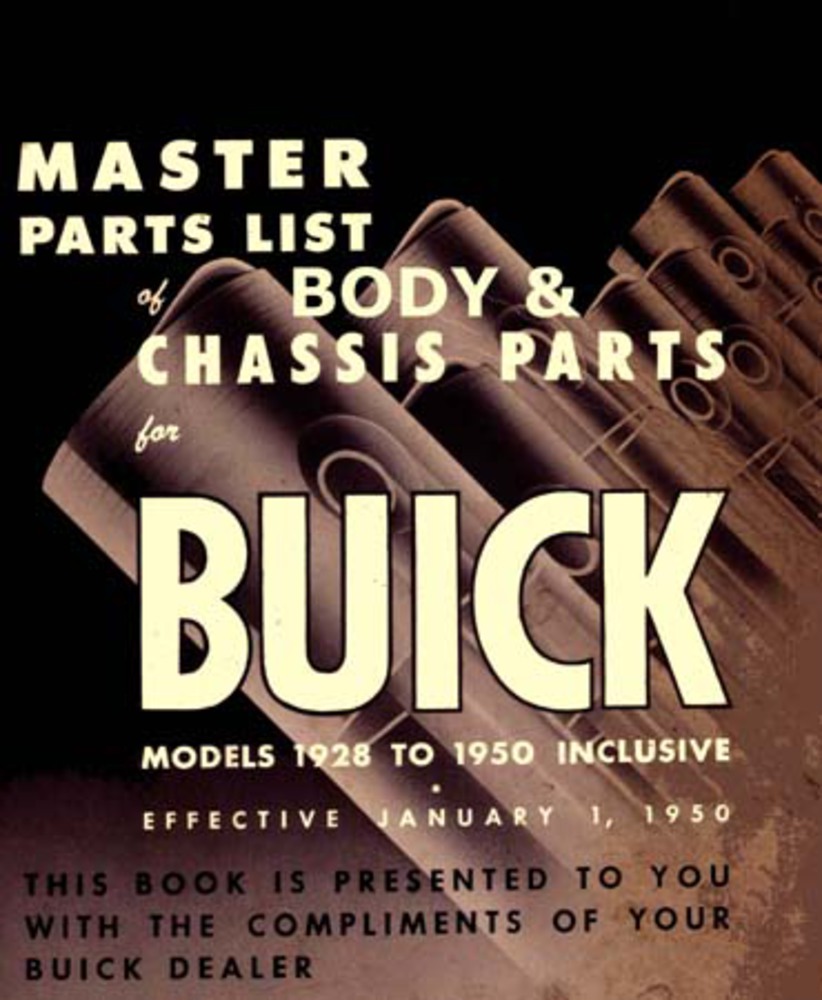 1946 1947 1948 1949 1950 Buick Part Numbers Book List Catalog Interchange