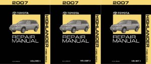 2007 Toyota Highlander Hybrid Factory Shop Service Manual
