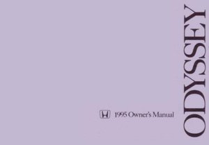 1995 Honda Odyssey Owner's Manual
