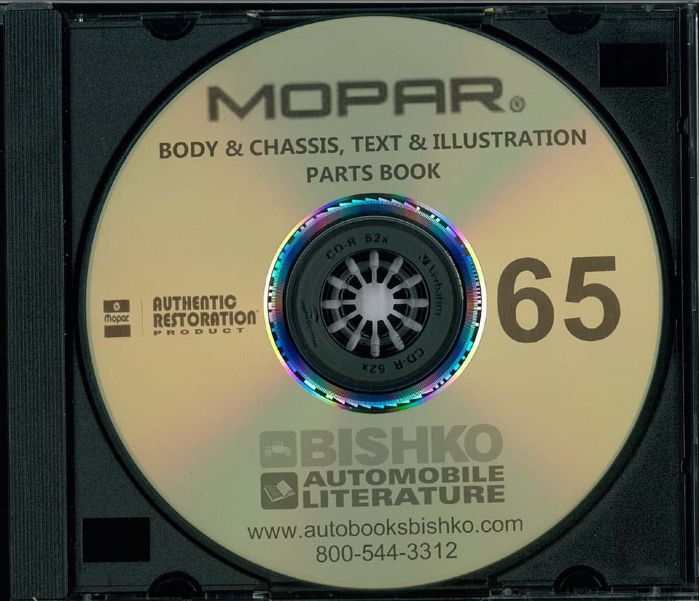 1965 MOPAR (CHRYSLER, PLYMOUTH & DODGE) Body & Chassis, Text & Illustration Part Book
