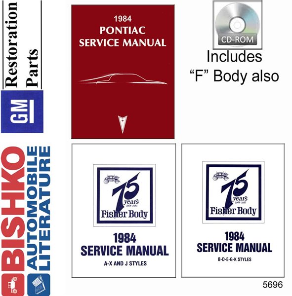 1984 Pontiac ALL MODELS NO FIERO FISHER BODY Factory Shop Service Manual