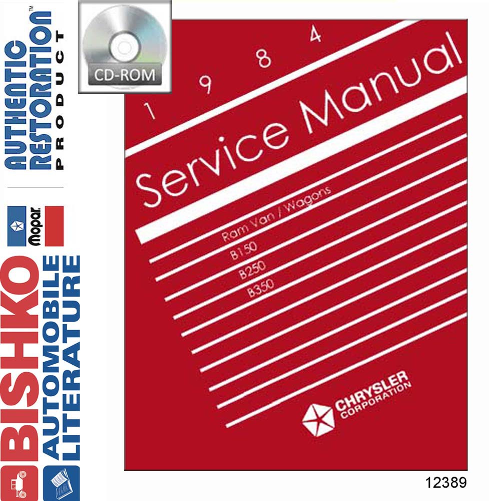 1984 Dodge Truck Ram Van, Ram Wagon Factory Shop Service Manual