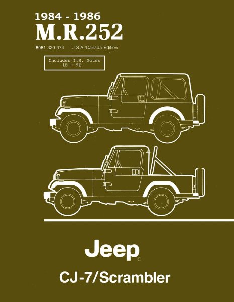 1984–1986 Jeep CJ, Scrambler Factory Shop Service Manual