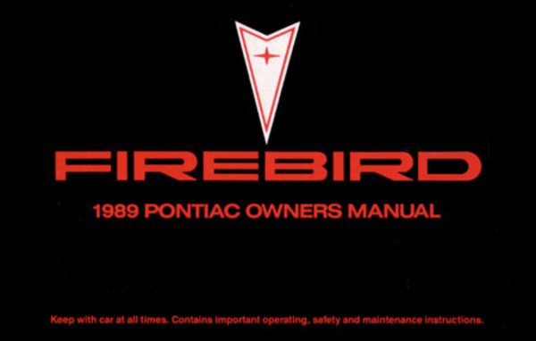 1989 Pontiac Firebird Owner's Manual