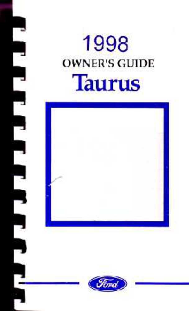 1998 Ford Taurus Owner's Manual