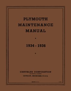 1934–1936 Plymouth All Models Factory Shop Service Manual