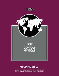 1997 Ford Contour, Mystique Factory Shop Service Manual