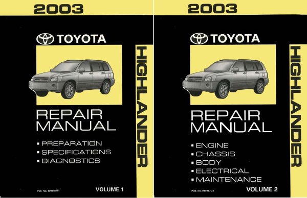 2003 Toyota Highlander Factory Shop Service Manual