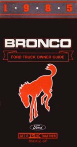 1985 Ford Bronco Owner's Manual
