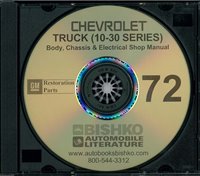1972 CHEVROLET & GMC C/K 10-30 LIGHT DUTY TRUCK Body, Chassis & Electrical Service Manual & Overhaul Manual sample image