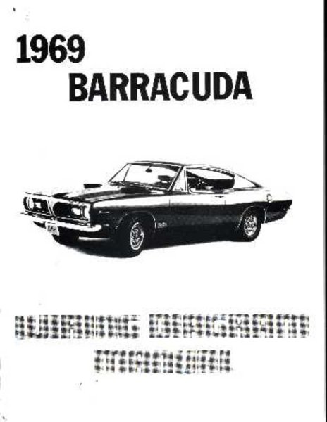 1969 Plymouth Barracuda Wiring Diagrams Manual