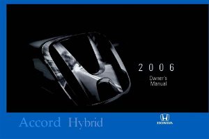 2006 Honda Accord HYBRID Owner's Manual