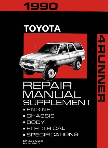 1990 Toyota 4-Runner Supplement Factory Shop Service Manual