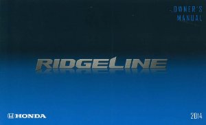 2014 Honda Ridgeline Owner's Manual
