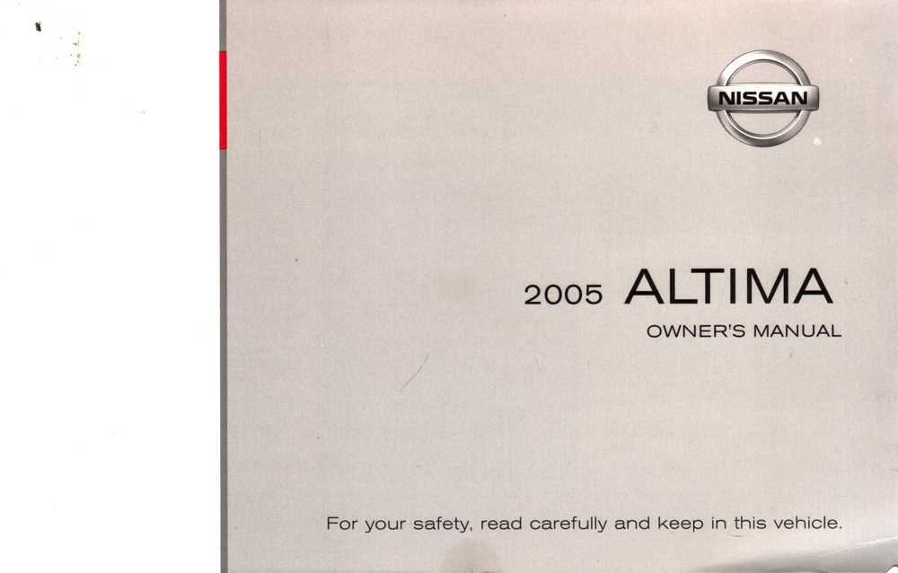 2005 Nissan Altima Owners Manual User Guide