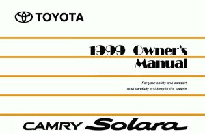 1999 Toyota Camry Solara Owner's Manual