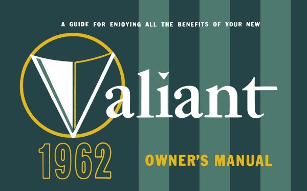 1962 Plymouth Valiant Owner's Manual