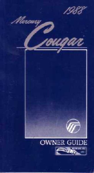 1988 Mercury Cougar Owner's Manual
