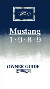 1989 Ford Mustang Owner's Manual
