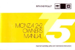 1975 Chevrolet Monza 2+2 Owner's Manual