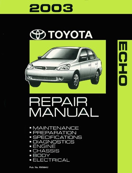 2003 Toyota Echo Factory Shop Service Manual
