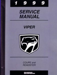 1999 Dodge Viper Factory Shop Service Manual