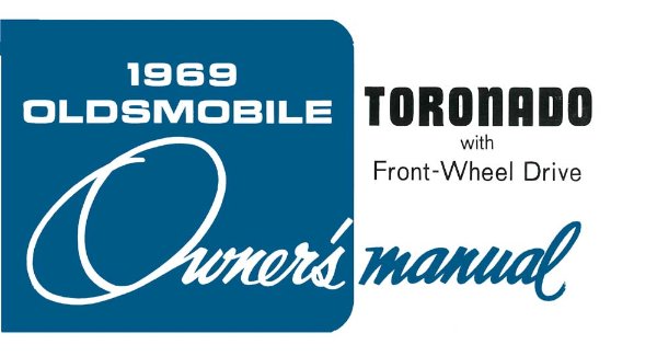 1969 Oldsmobile Toronado Owner's Manual