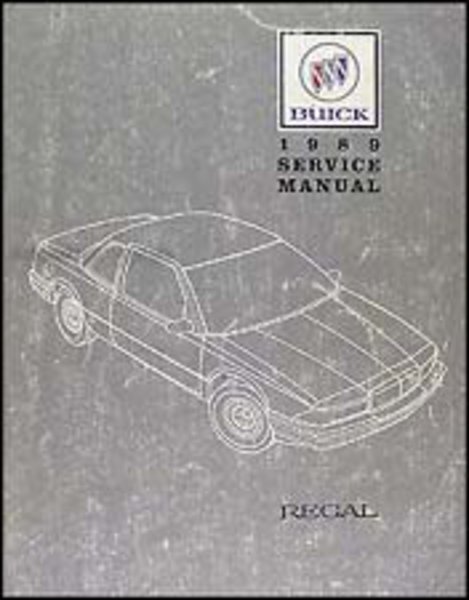 1989 Buick Regal Factory Shop Service Manual