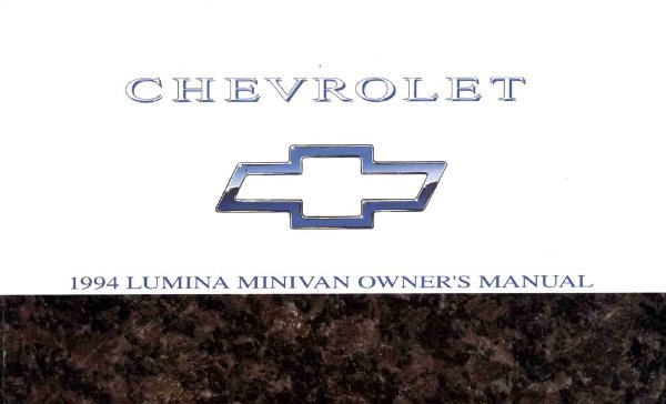 1994 Chevrolet Lumina Minivan Owner's Manual