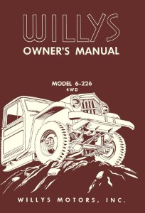1956 Jeep 6-226, 4 X 4, Station Wagon Owner's Manual