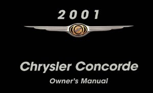 2001 Chrysler Concorde Owner's Manual