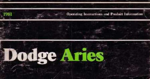 1981 Dodge Aries Owner's Manual