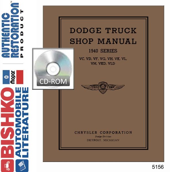 1940 Dodge Truck All Models Factory Shop Service Manual