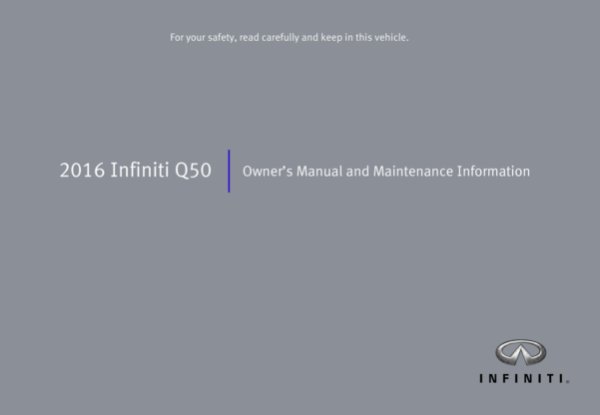 2016 Infiniti Q50 Owner's Manual