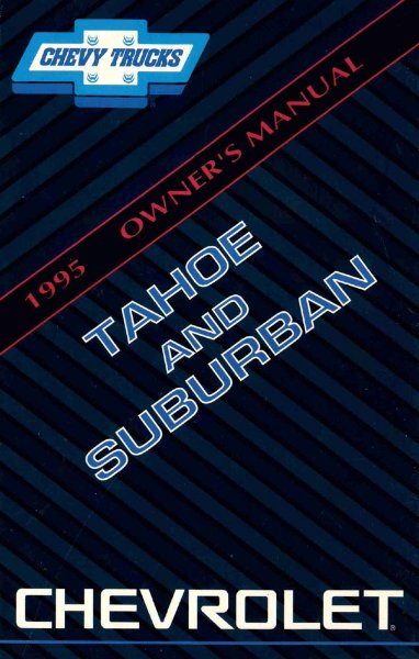 1995 Chevrolet Suburban, Tahoe Owner's Manual