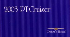 2003 Chrysler PT Cruiser Owner's Manual