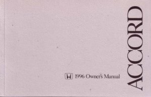 1996 Honda Accord Wagon Owner's Manual