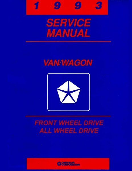 1993 Chrysler Town & Country, Caravan, Voyager Factory Shop Service Manual