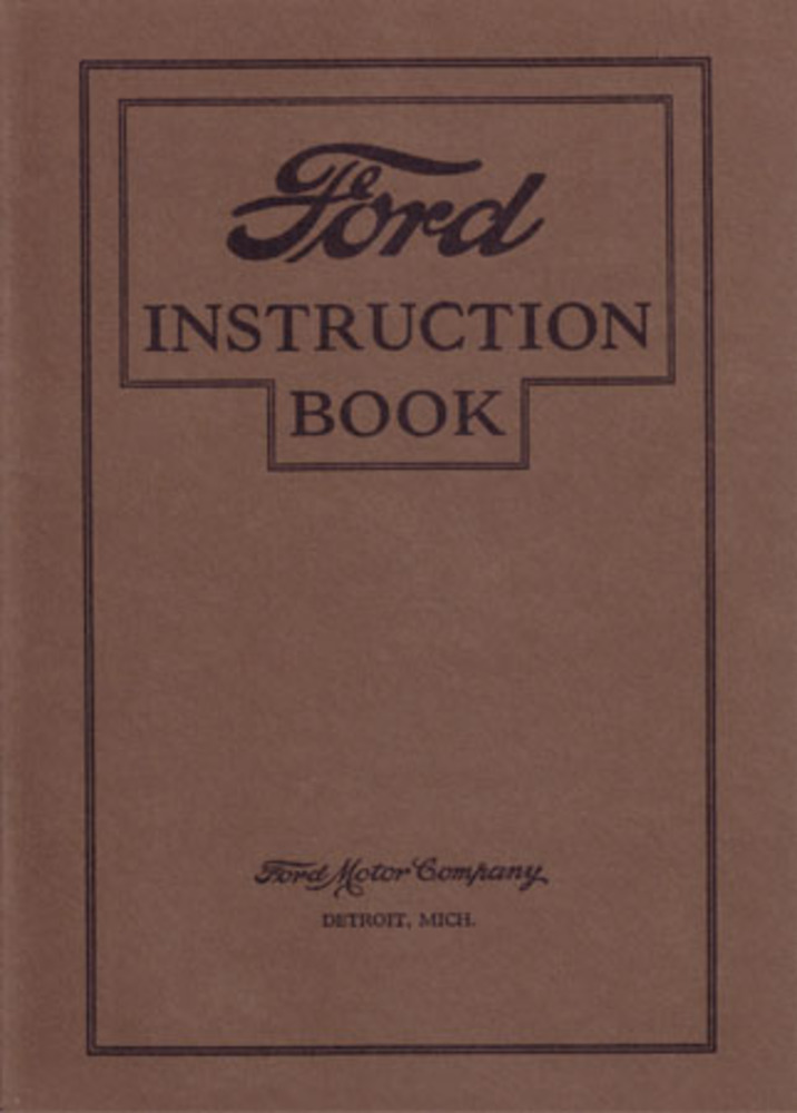 1927 Ford Model T Owners Manual User Guide