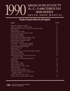 1990 Ford Medium, Heavy Duty Truck Factory Shop Service Manual