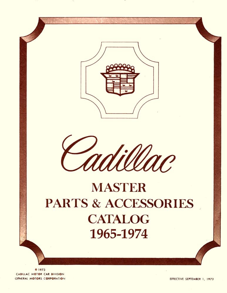 1970 1971 1972 1973 1974 Cadillac Part Numbers Book List Interchange Drawings
