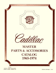 1970–1974 Cadillac All Models Parts Book