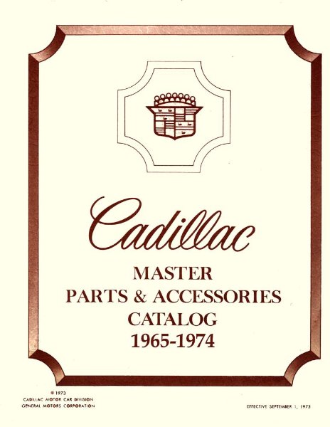 1970–1974 Cadillac All Models Parts Book