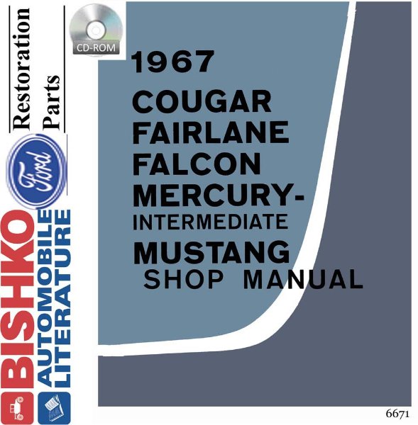 1967 Ford Fairlane Falcon Mustang Ranchero Mercury Shop Service Manual Book PDF