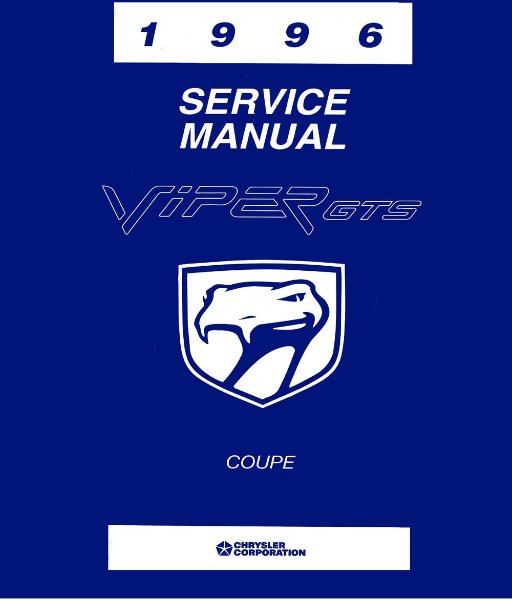 1996 Dodge Viper GTS Coupe Factory Shop Service Manual