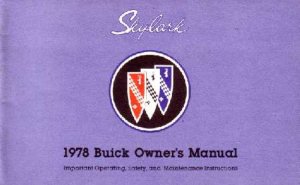 1978 Buick Skylark Owner's Manual