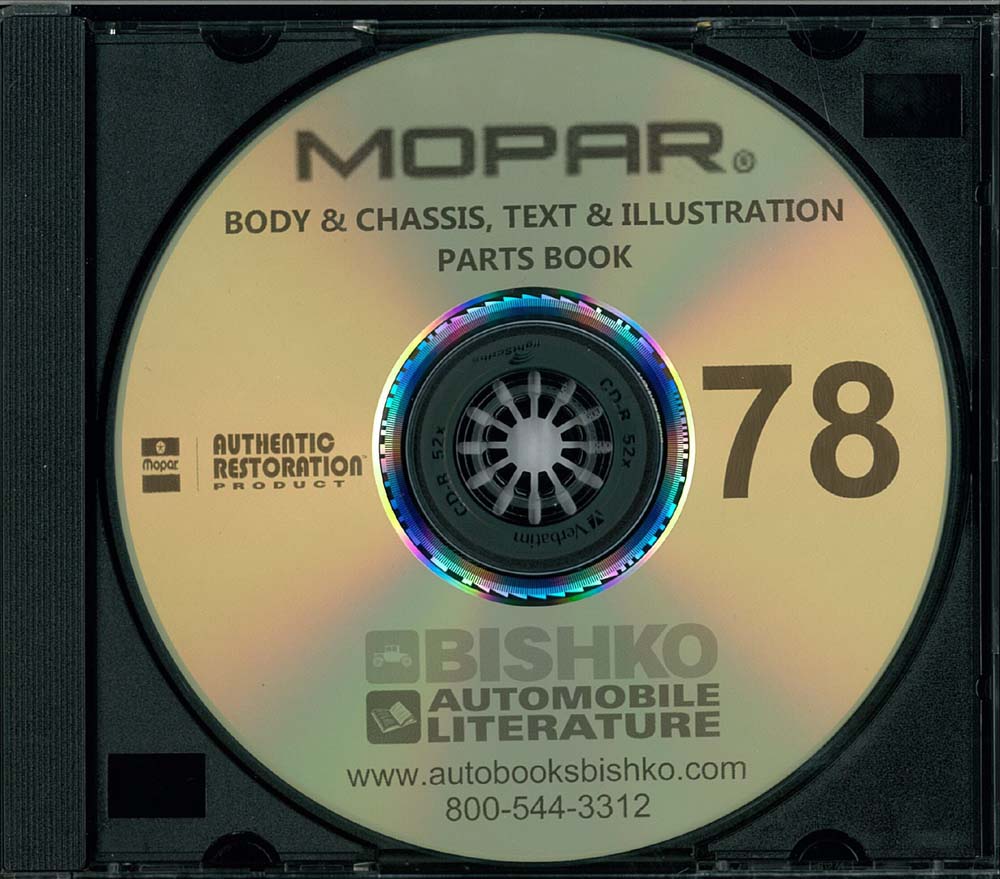 1978 MOPAR (CHRYSLER, DODGE, PLYMOUTH) Body & Chassis, Text & Illustration Part Book